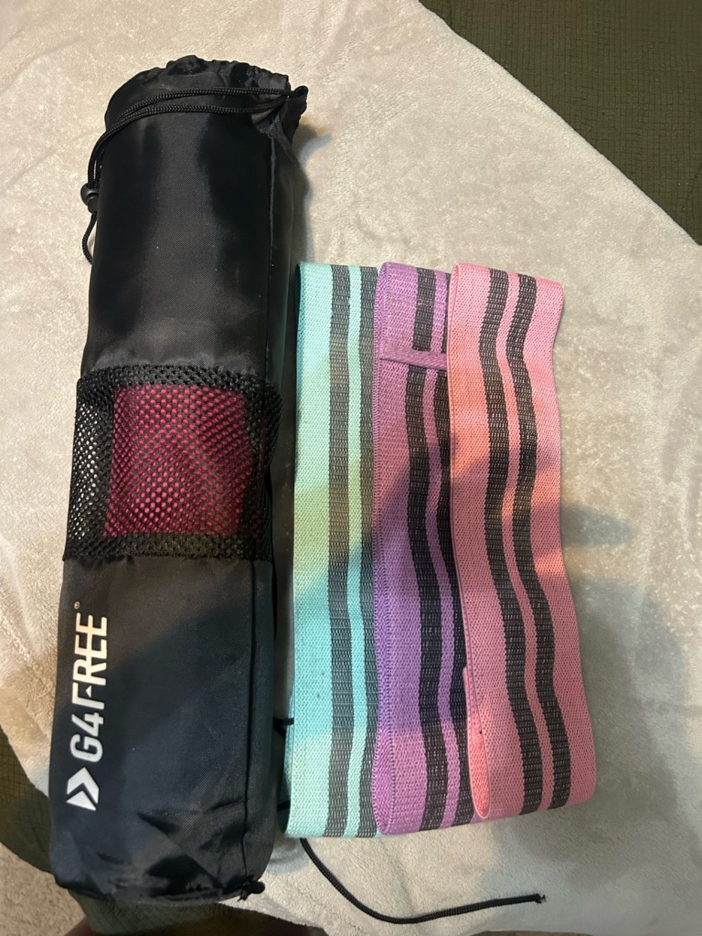 G4FREE Resistance Loop Bands Set - Pink, Purple, Mint